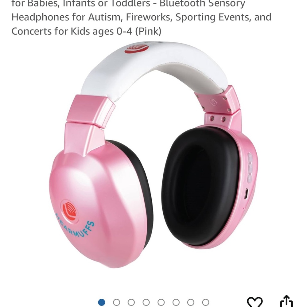 NWT 0-4 yrs.Lucid Audio Bluetooth Infant HearMuffs - Pink